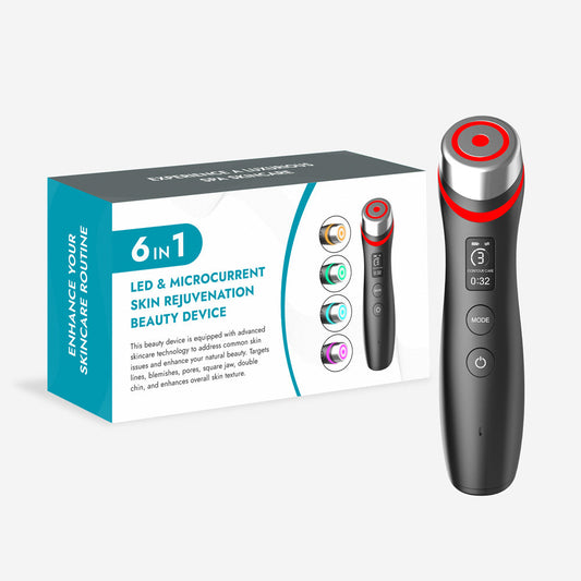 Microcurrent vibration massager red blue light water light pore beauty device